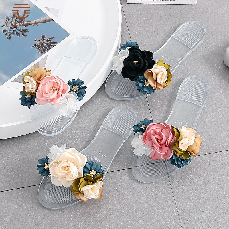 Outdoor Furniture Decor - New Women Flat Jelly Slide Sandals