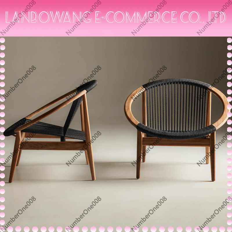 Outdoor Furniture Teak - Nordic Solid Wood Rattan Sofa Chair