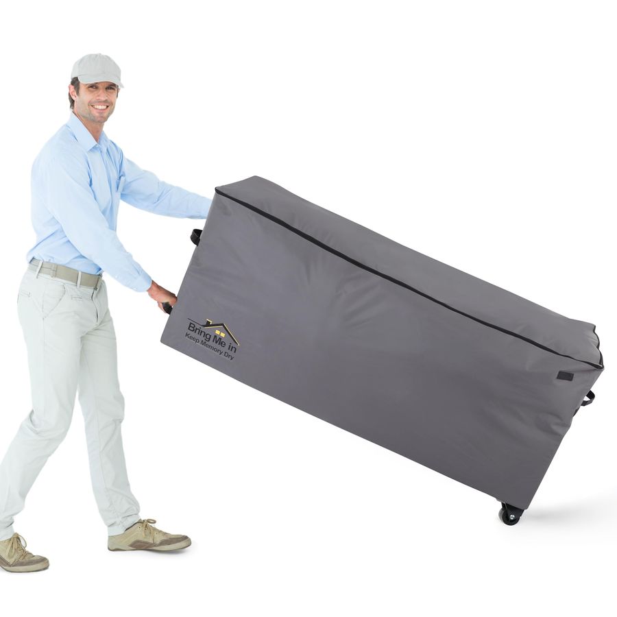 Outdoor Furniture With Storage For Cushions - Rolling Cushion Storage Bags with Wheel