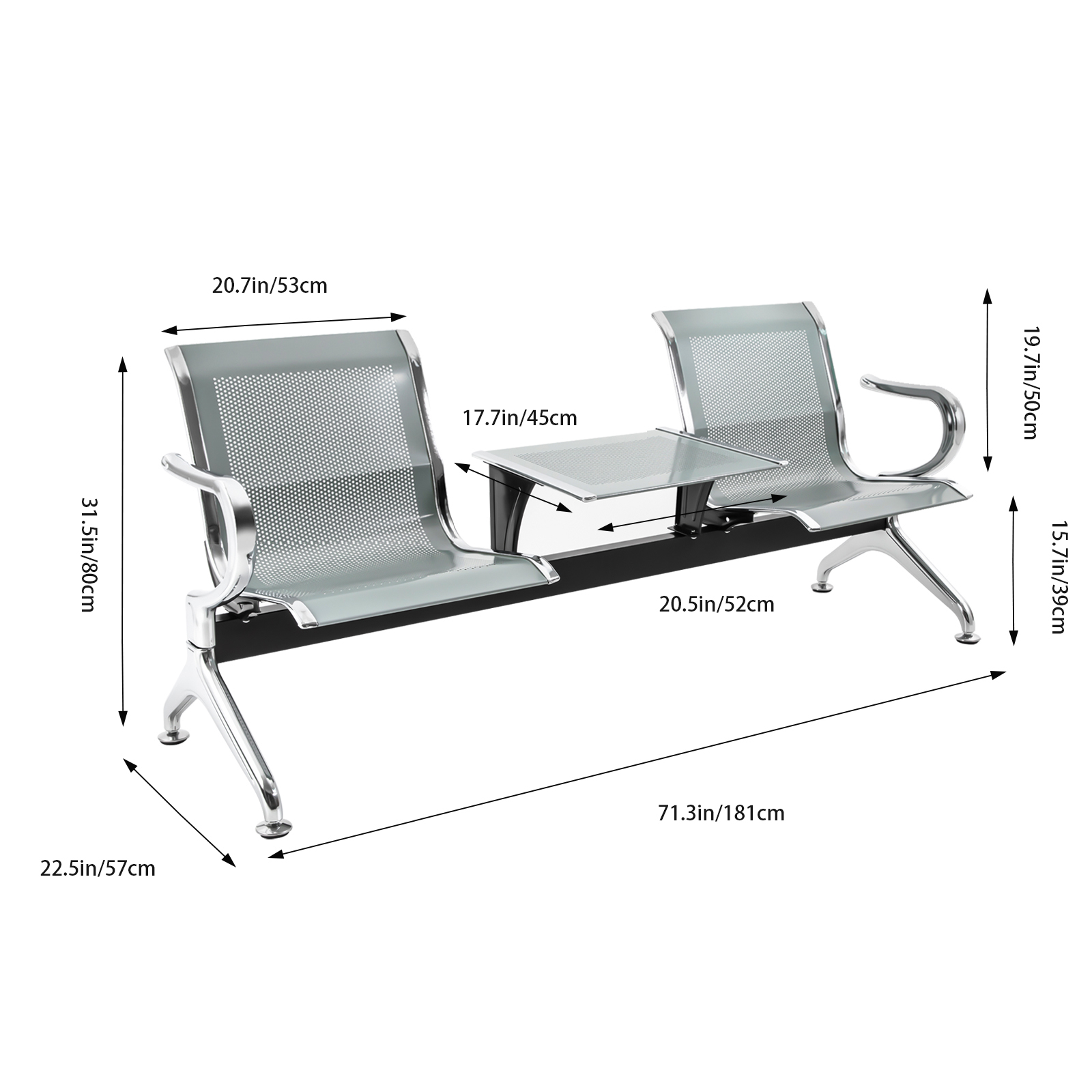Aluminum Alloy Waiting Chair D - Outdoor Furniture One Piece recensie en prijs