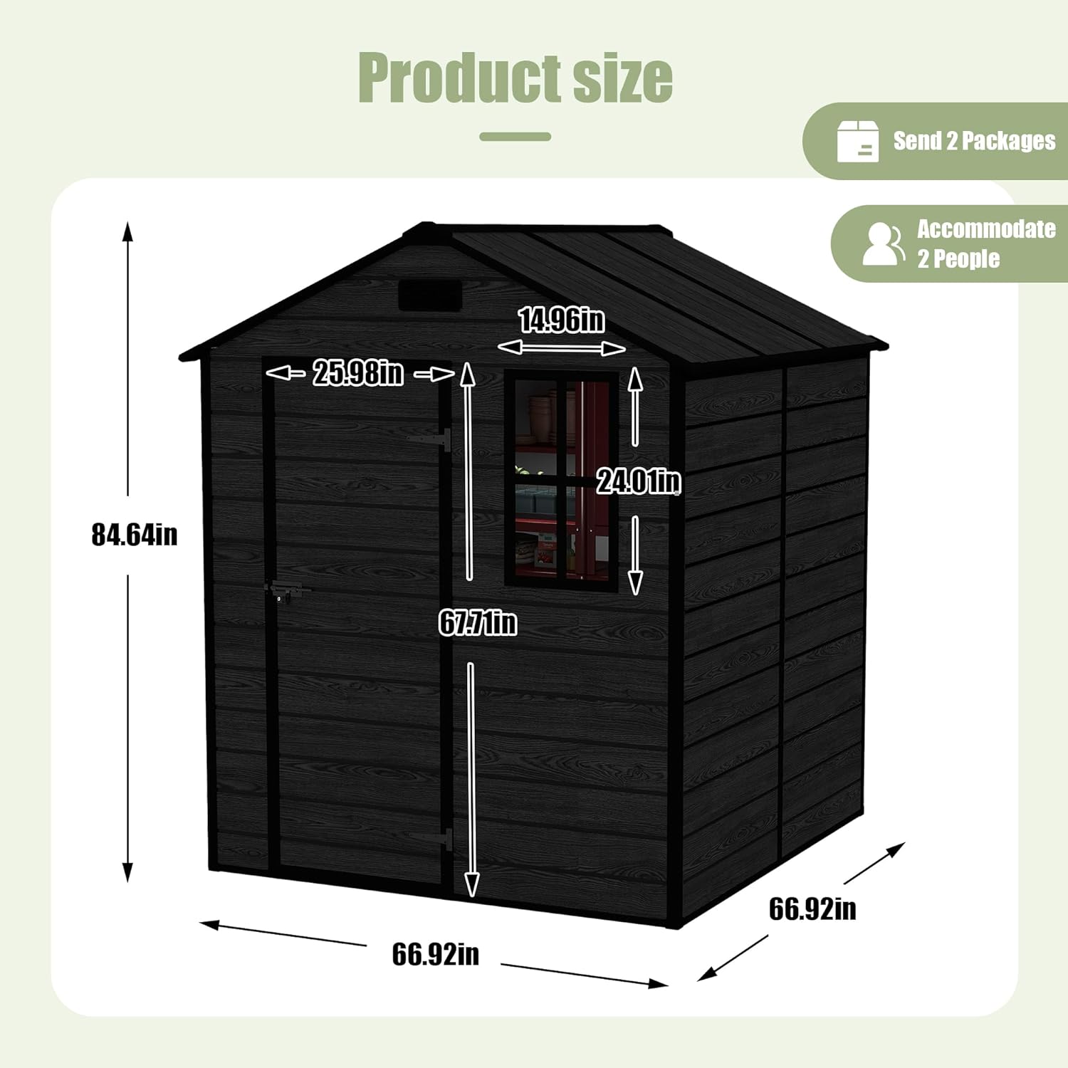 Plastic Storage Shed 6x6 Ft, R - Outdoor Furniture Store recensie en prijs