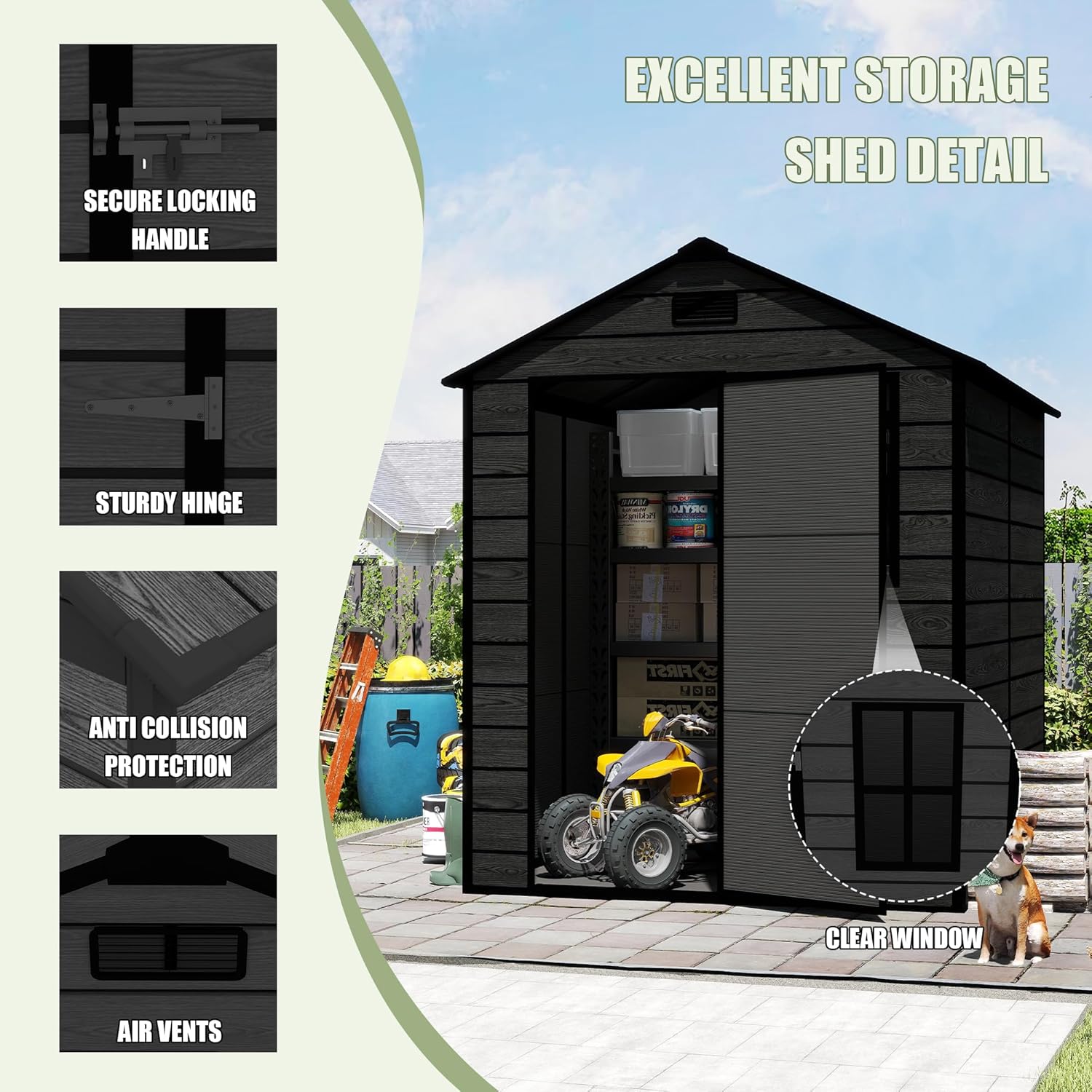 Plastic Storage Shed 6x6 Ft, R - Outdoor Furniture Store recensie en prijs