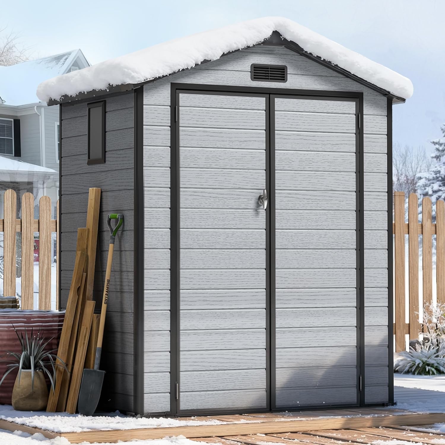 6X4 FT Outdoor Shed, Plastic S - Outdoor Furniture Modern recensie en prijs