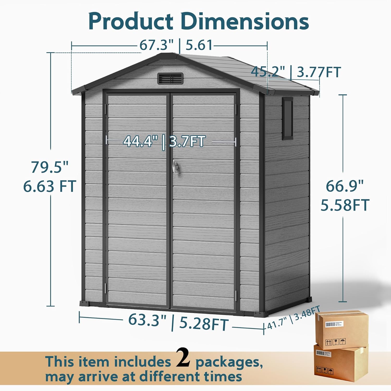 6X4 FT Outdoor Shed, Plastic S - Outdoor Furniture Modern recensie en prijs