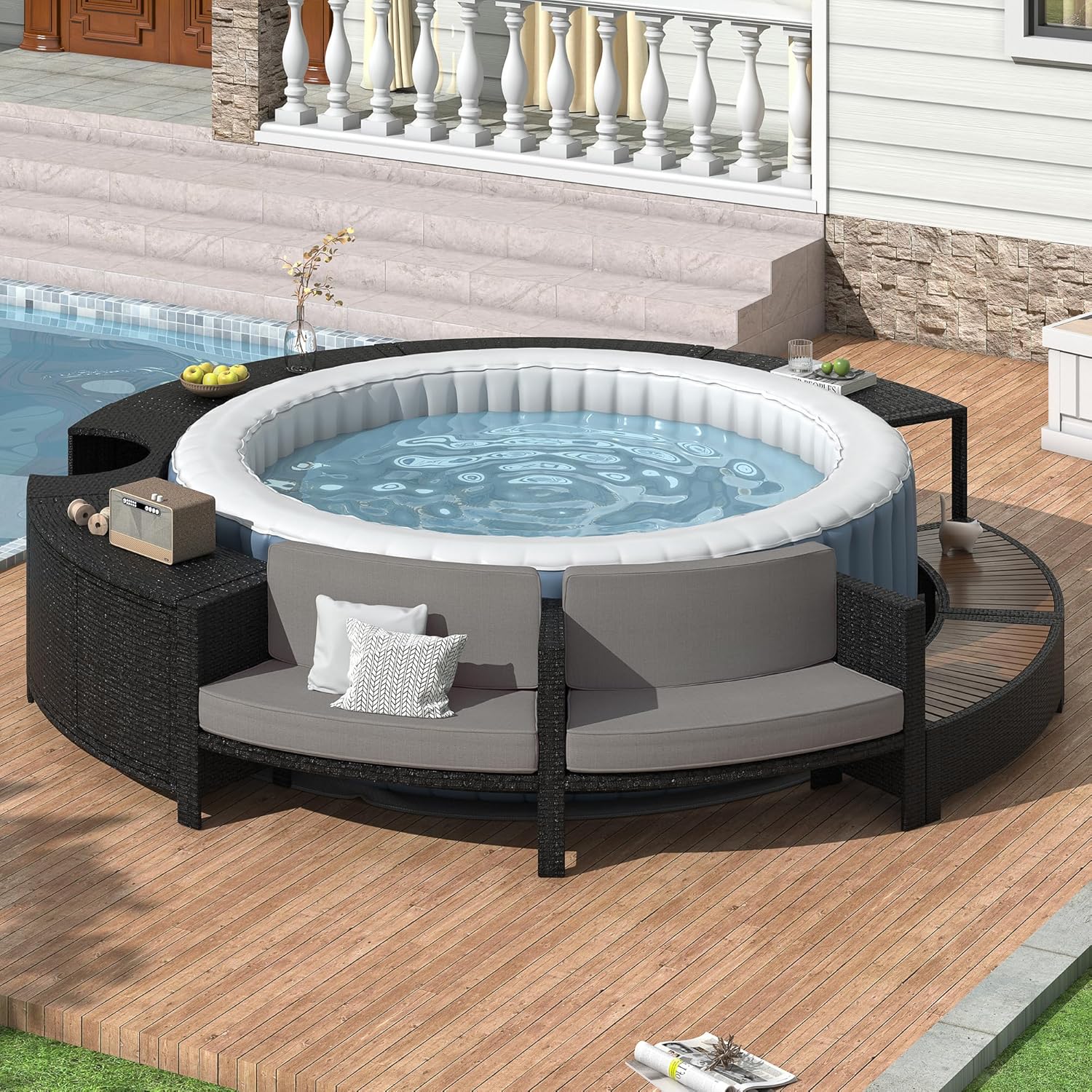 Rattan Patio Sofa Set with Sto - Outdoor Furniture With Storage For Cushions recensie en prijs