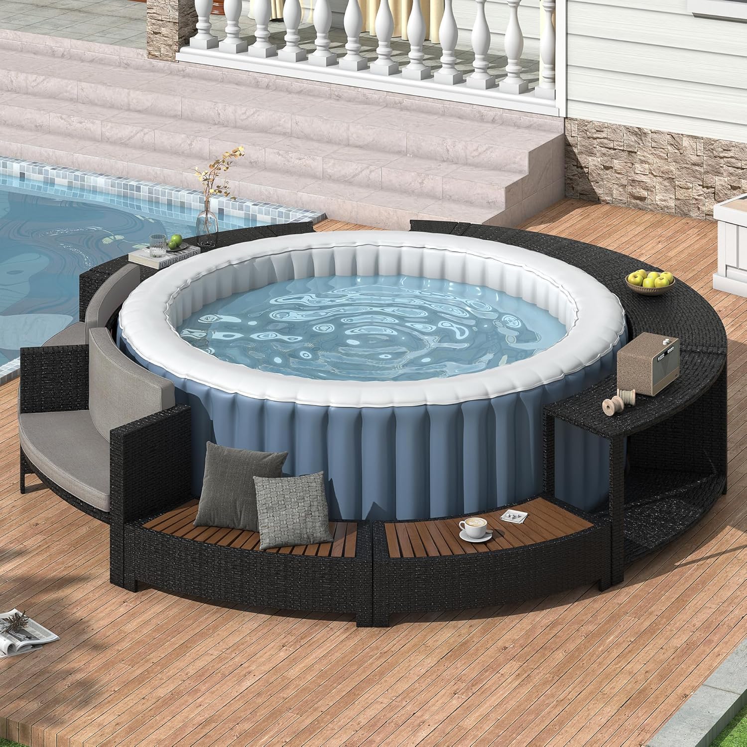 Rattan Patio Sofa Set with Sto - Outdoor Furniture With Storage For Cushions recensie en prijs