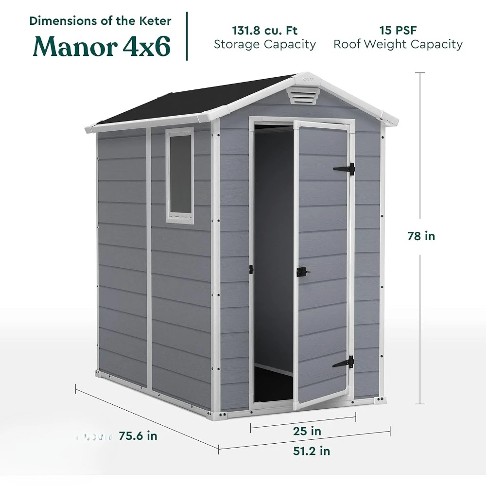 A Manor 4x6 Resin Outdoor Stor - Outdoor Furniture Store recensie en prijs