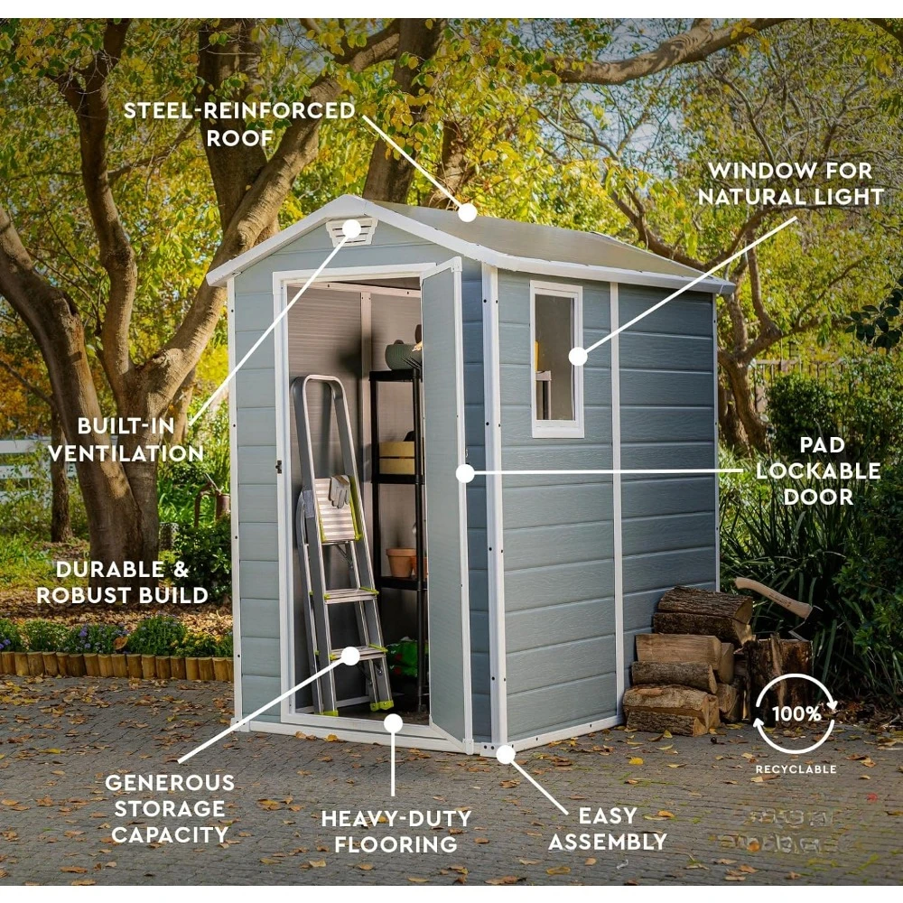 A Manor 4x6 Resin Outdoor Stor - Outdoor Furniture Store recensie en prijs