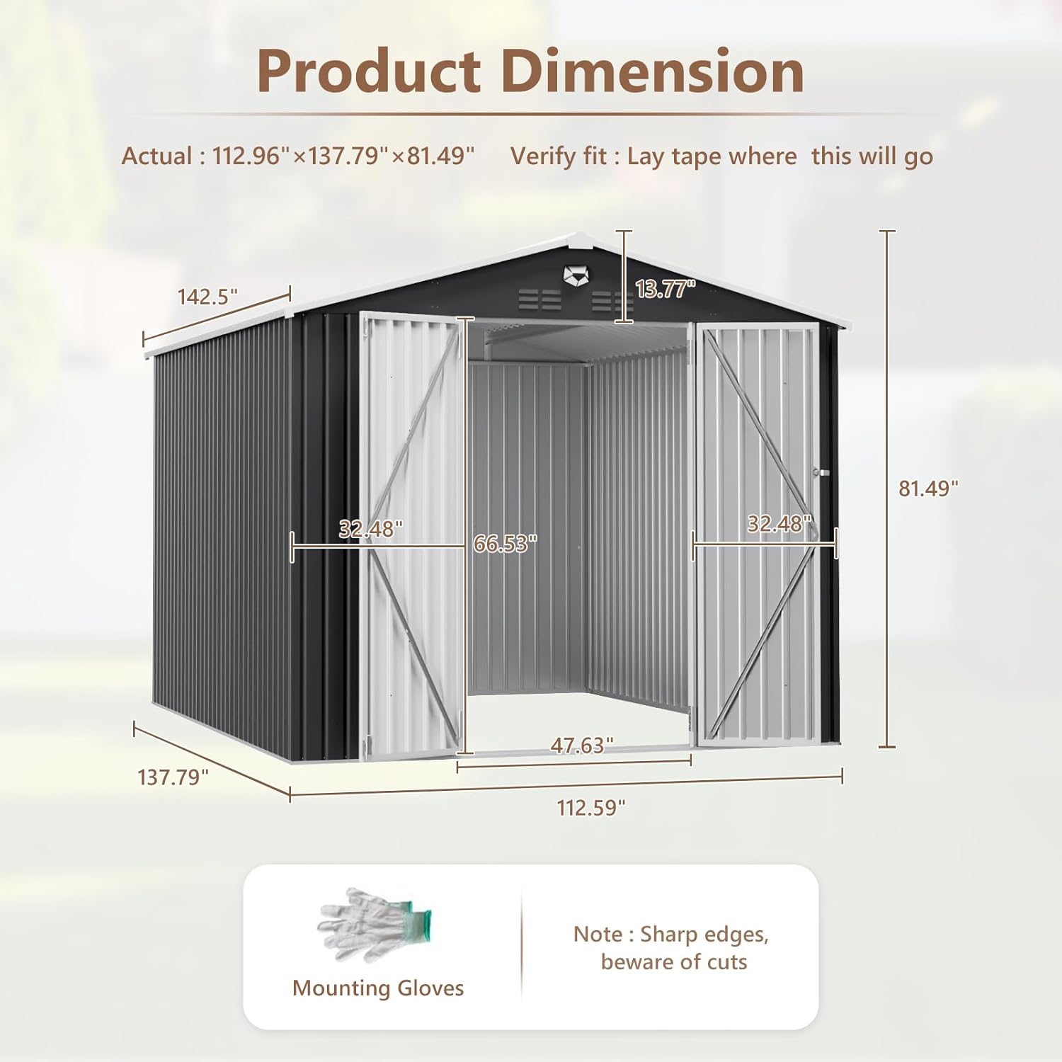 10x12 FT Metal Outdoor Storage - Outdoor Furniture Modern recensie en prijs