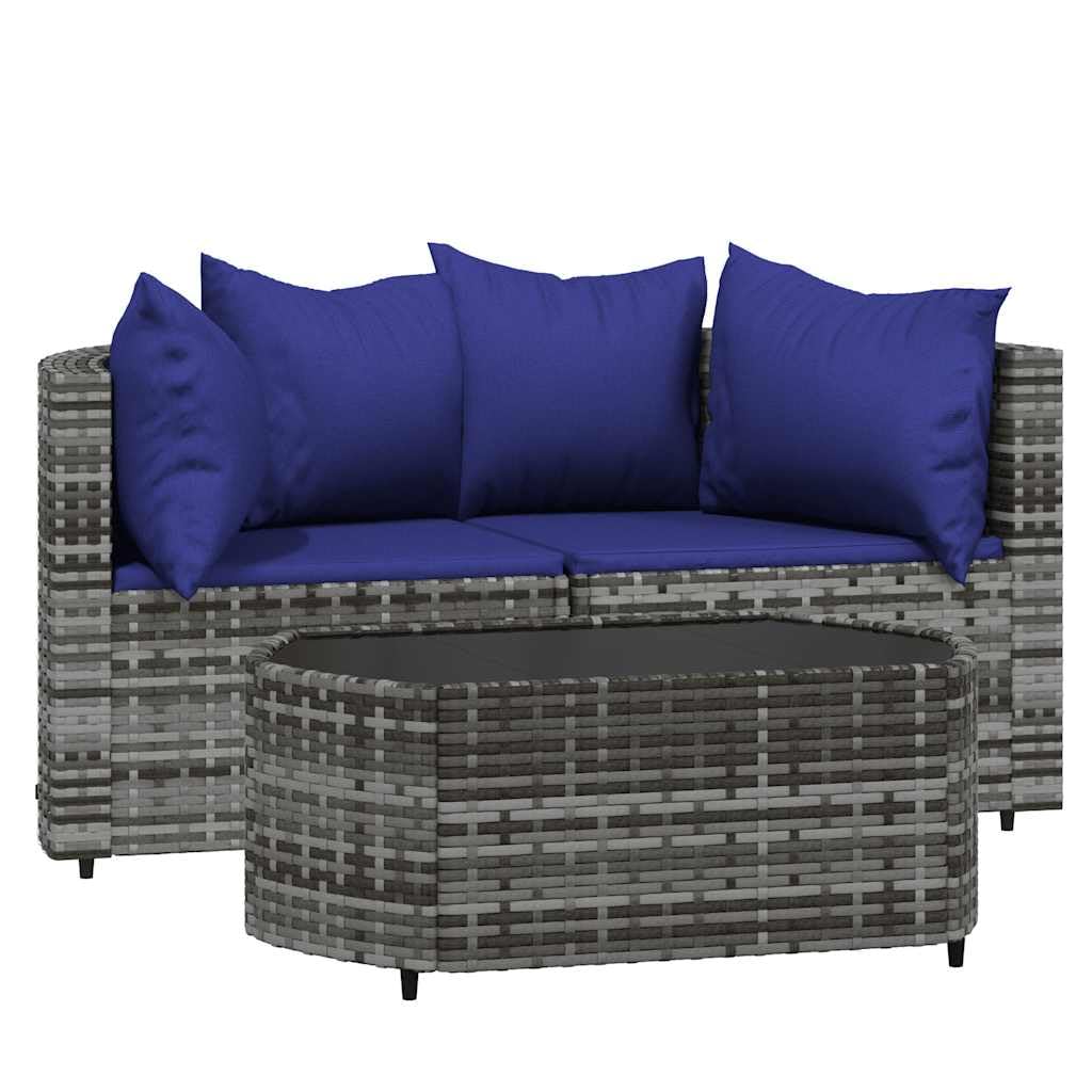 3pc Grey Modular PE Rattan Pat - Outdoor Furniture Easy To Clean recensie en prijs