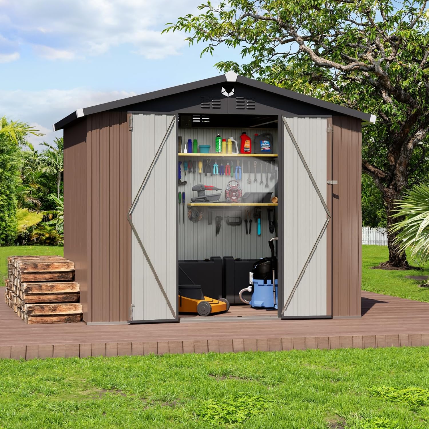 Metal Storage Shed,Outdoor Sto - Outdoor Furniture Modern recensie en prijs