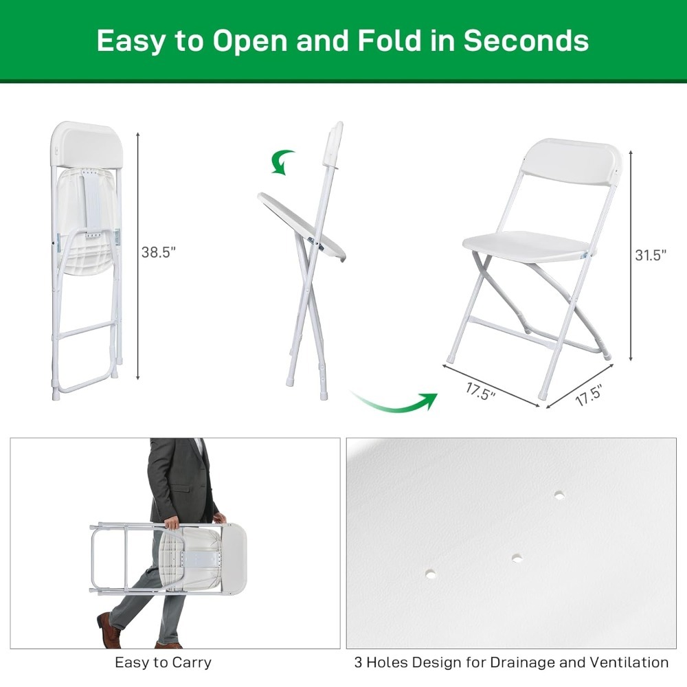 10pcs Folding Chair, Plastic C - Outdoor Furniture Store recensie en prijs