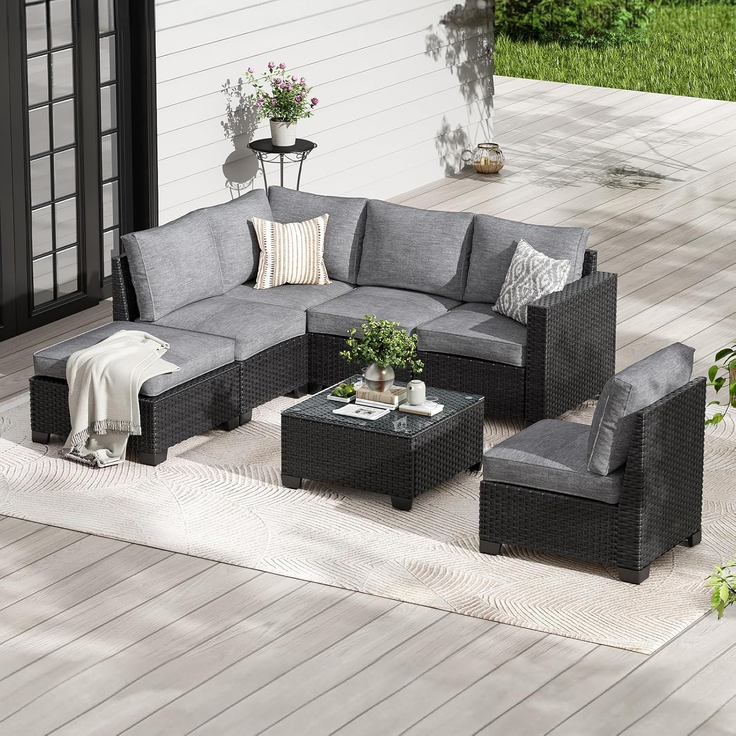 7-Piece Patio Furiture Sofa Se - Outdoor Furniture One Piece recensie en prijs