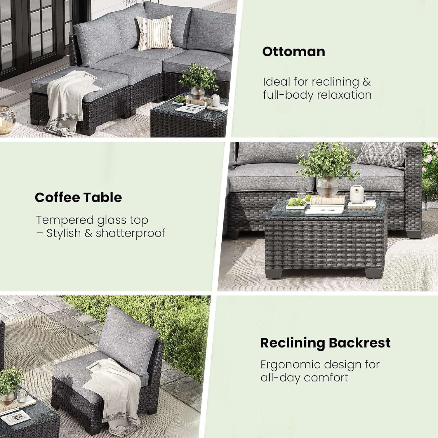 7-Piece Patio Furiture Sofa Se - Outdoor Furniture One Piece recensie en prijs