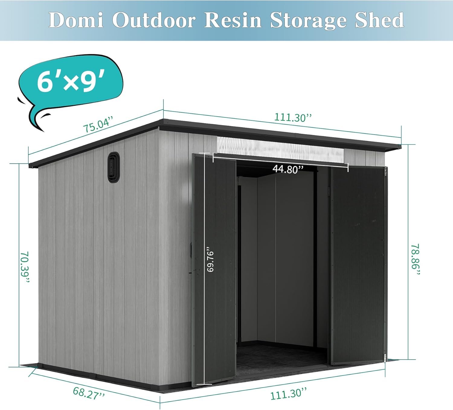 Domi 6x9FT Resin Outdoor Stora - Outdoor Furniture Modern recensie en prijs