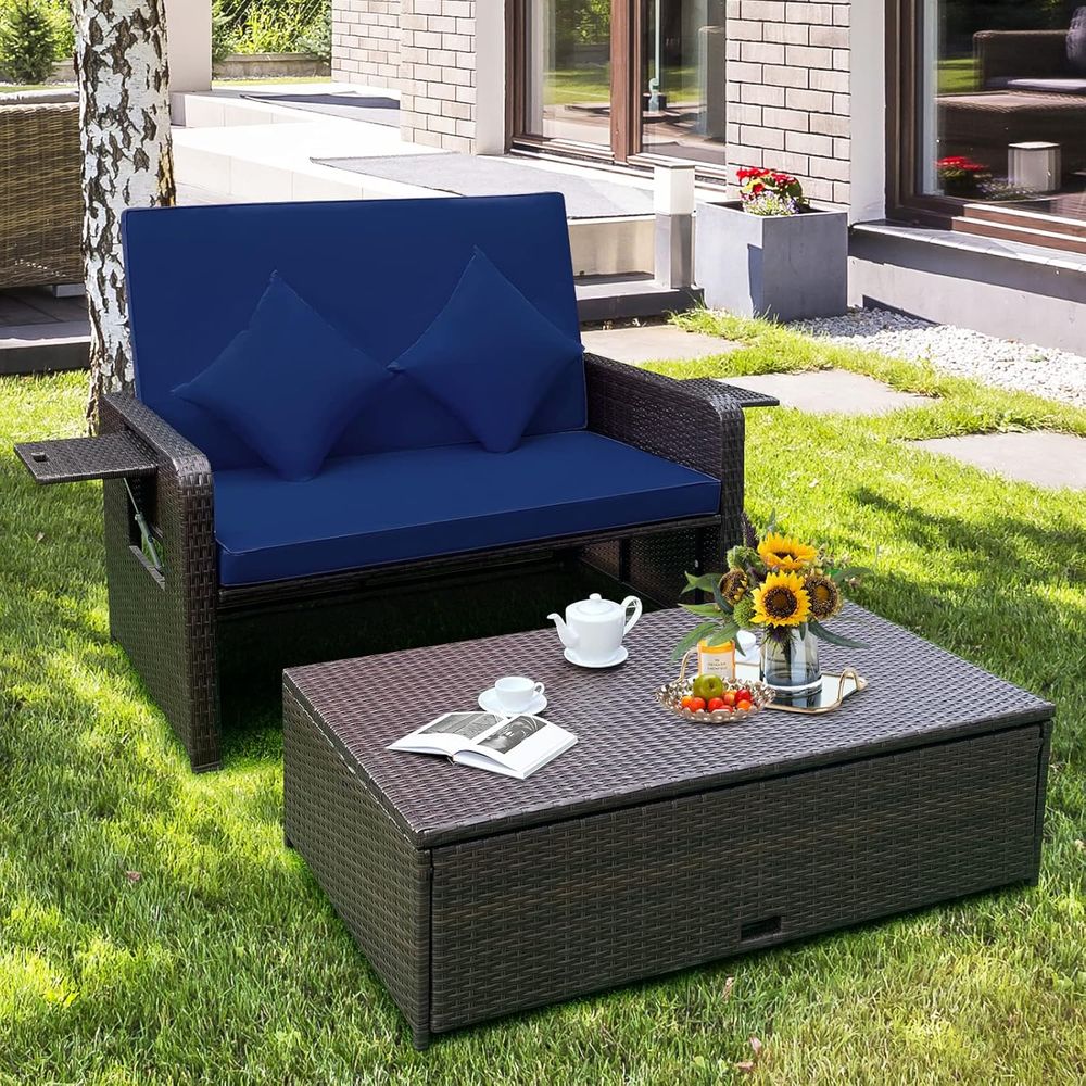 Outdoor Wicker Daybed Loveseat - Outdoor Furniture With Storage For Cushions recensie en prijs