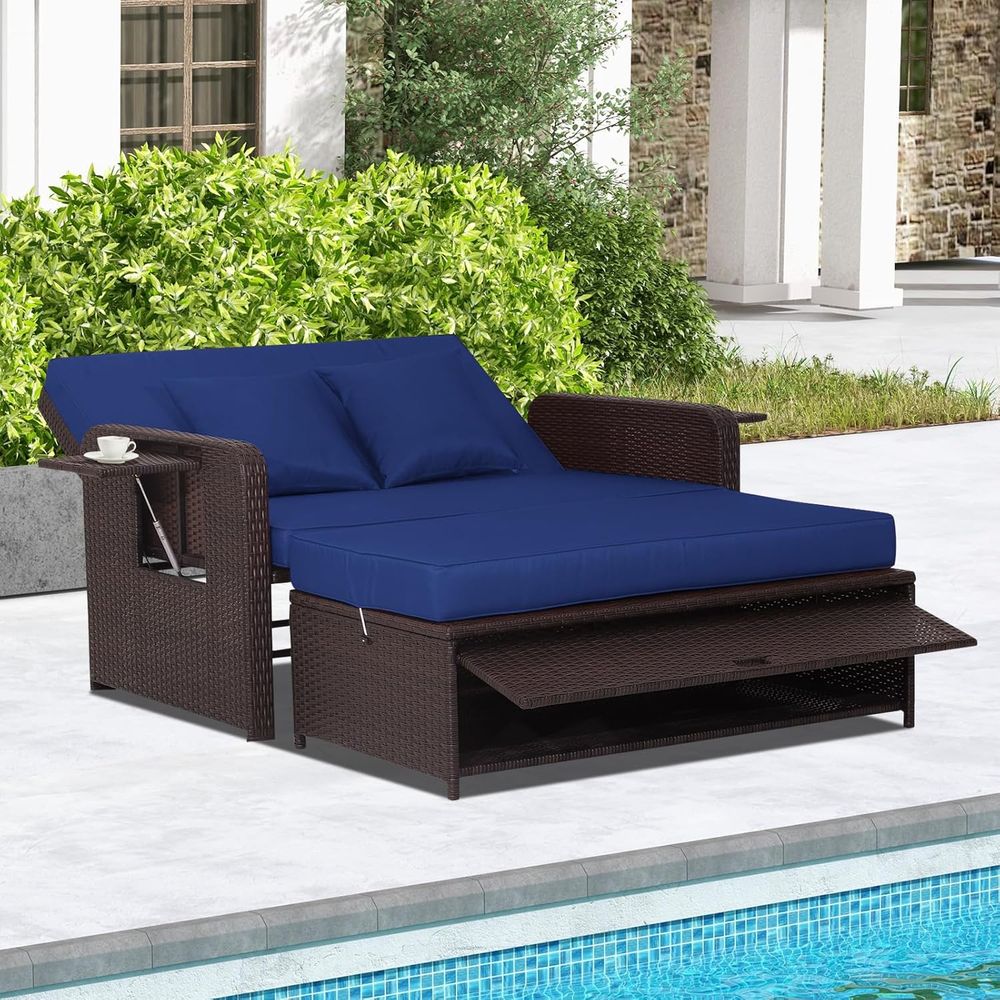 Outdoor Wicker Daybed Loveseat - Outdoor Furniture With Storage For Cushions recensie en prijs