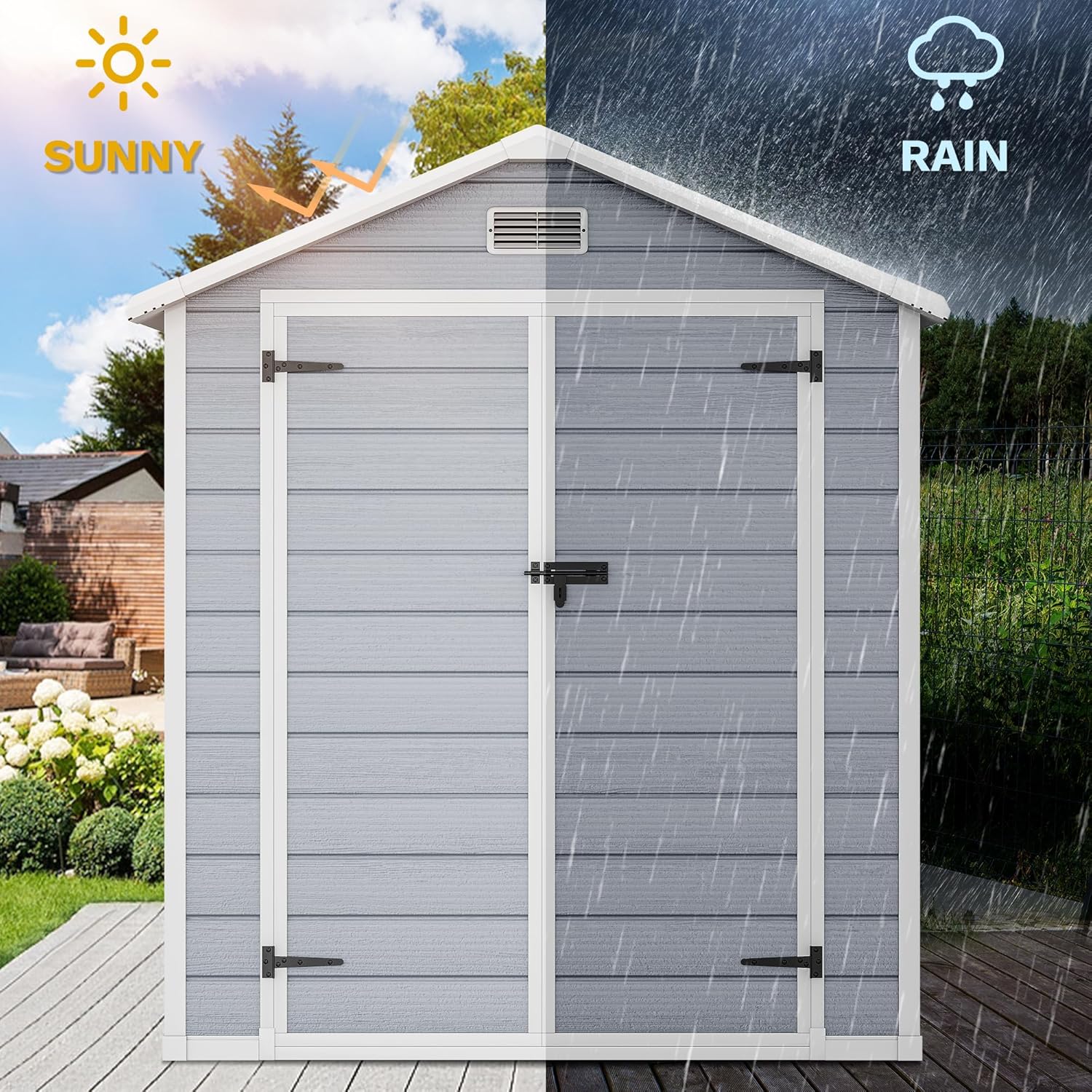 6x4.4 FT Outdoor Resin Storage - Outdoor Furniture Modern recensie en prijs