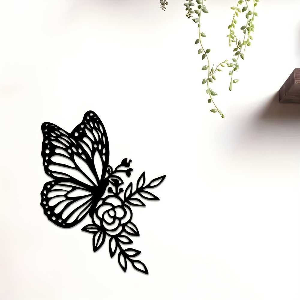 Metal Wall Art Butterfly Flowe - Outdoor Furniture Decor recensie en prijs