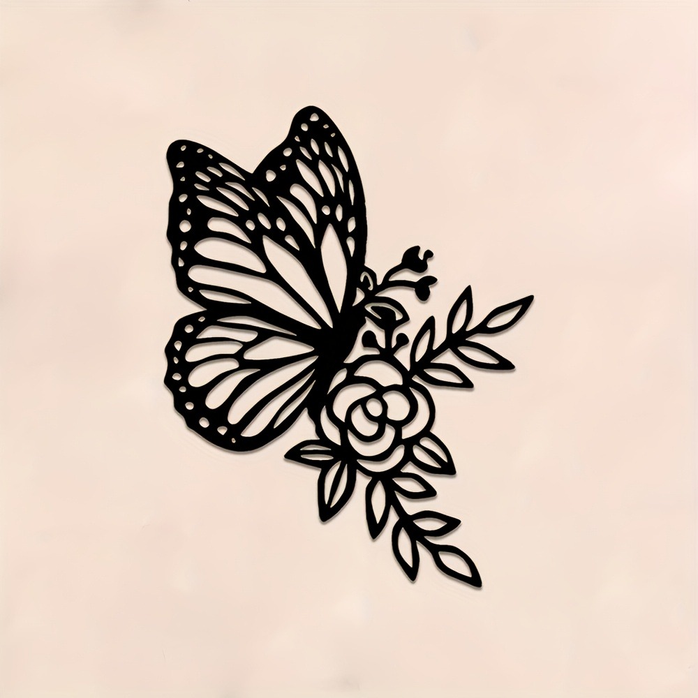 Metal Wall Art Butterfly Flowe - Outdoor Furniture Decor recensie en prijs
