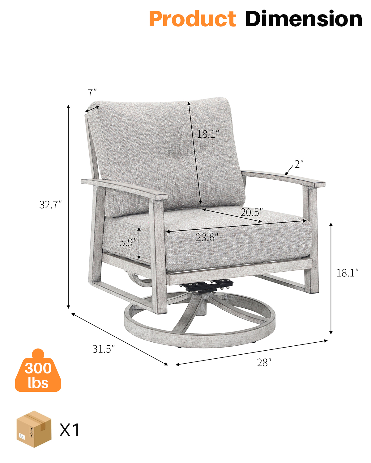 SeeHill Outdoor Swivel Patio C - Outdoor Furniture One Piece recensie en prijs