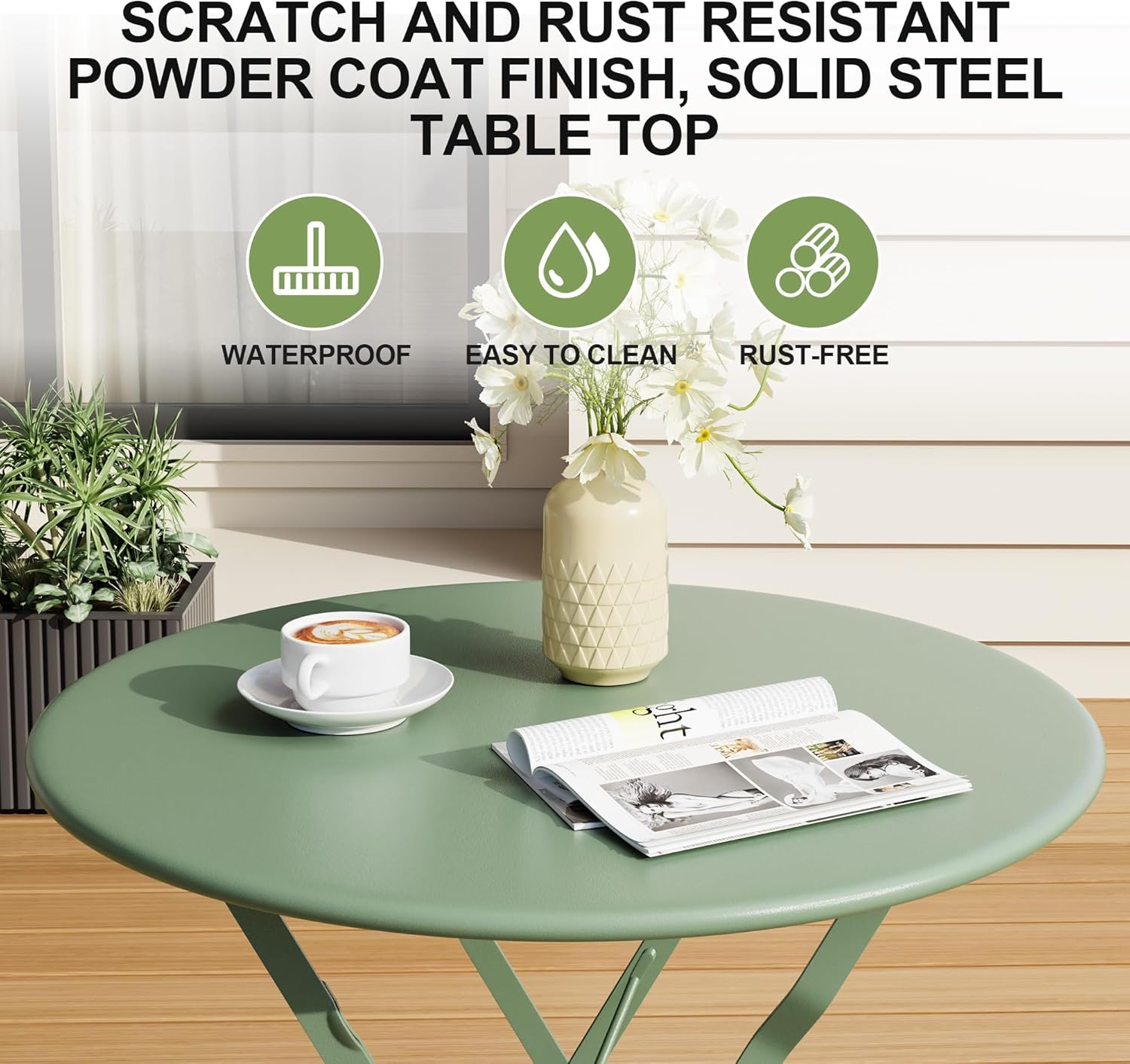 3 Piece Foldable Bistro Set Ou - Outdoor Furniture One Piece recensie en prijs