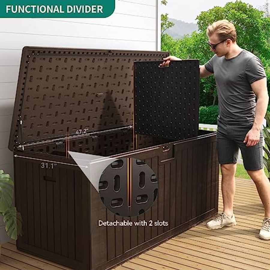 XXL Large Deck Box, Outdoor St - Outdoor Furniture With Storage For Cushions recensie en prijs