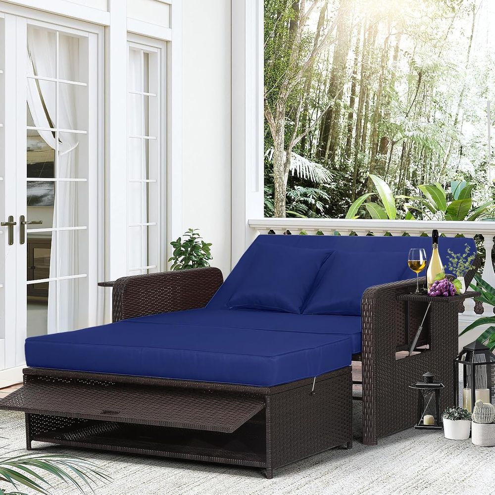 Outdoor Wicker Daybed Loveseat - Outdoor Furniture With Storage For Cushions recensie en prijs
