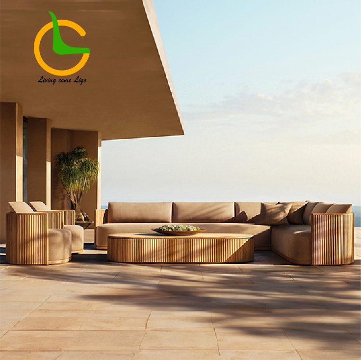Luxury L-shaped Teak Wood Outd - Outdoor Furniture Teak recensie en prijs